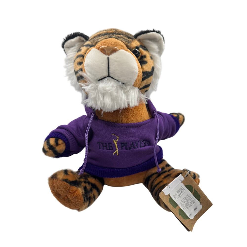 Tiger Plush Players Golf Stuffed Animal New With Tags Zoo Gift 1994 8” Vintage
